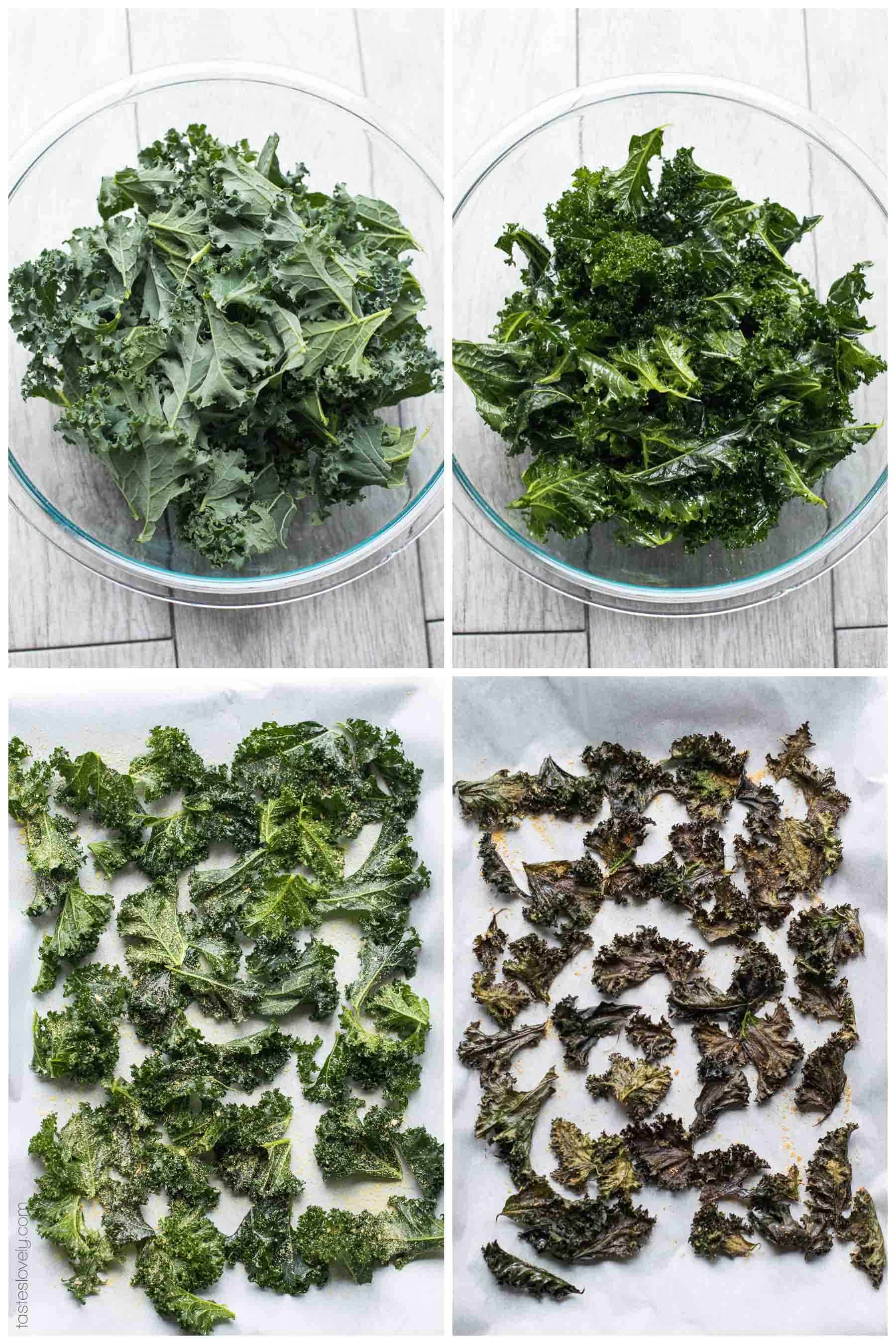 Roasted Kale Chips with Curry Aioli - a crispy, crunchy salty snack that is Paleo & Whole30. Ready in 20 minutes. Served with a curry aioli dipping sauce.