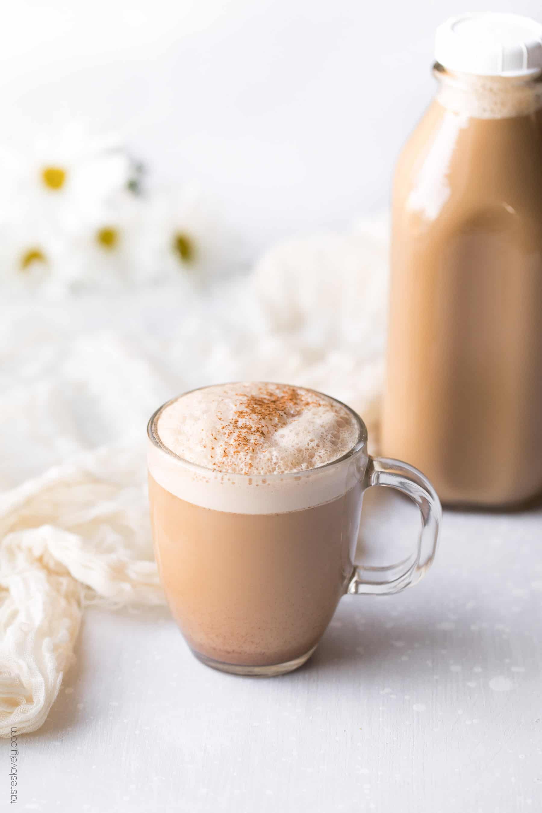 Paleo Almond Milk Chai Tea Latte (Dairy Free). Made in your blender!