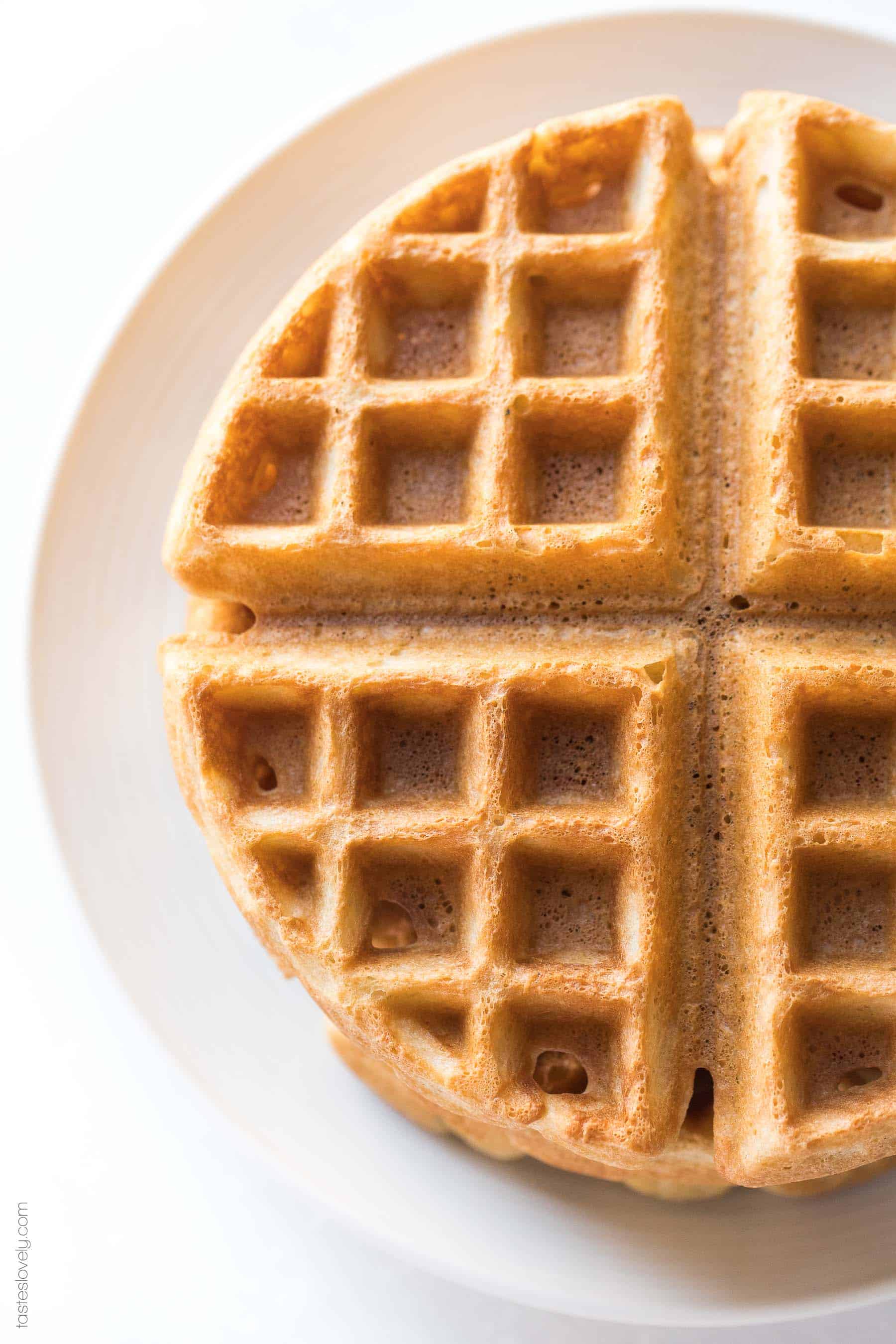 Crispy Paleo Waffles - the most delicious and crispy waffle recipe ever! You'd never guess these were paleo, gluten free, dairy free and refined sugar free!