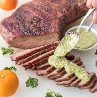 Paleo + Whole30 Tri Tip with Orange Parsley Sauce