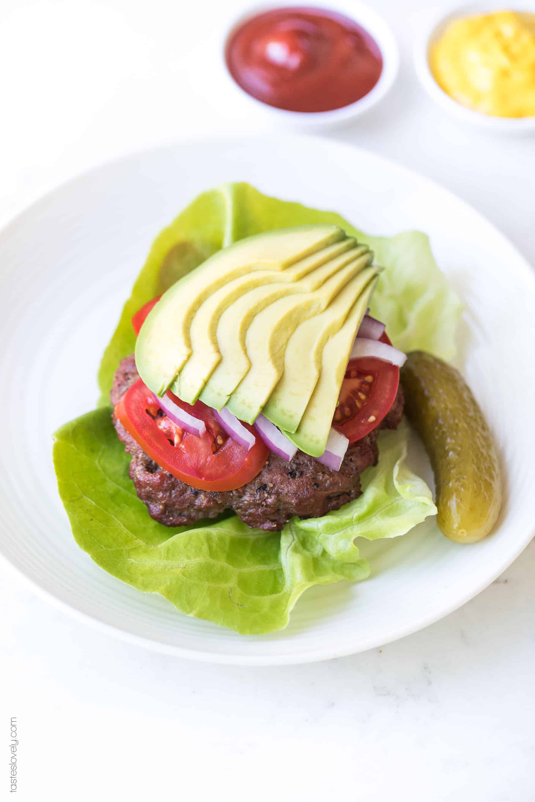 Perfect Paleo + Whole30 Burger Recipe with a Homemade Worcestershire Sauce - the secret to the most flavorful and juicy paleo + whole30 hamburgers! #paleo #whole30 #glutenfree #grainfree #dairyfree #soyfree #sugarfree #lowcarb #keto #realfood #cleaneating