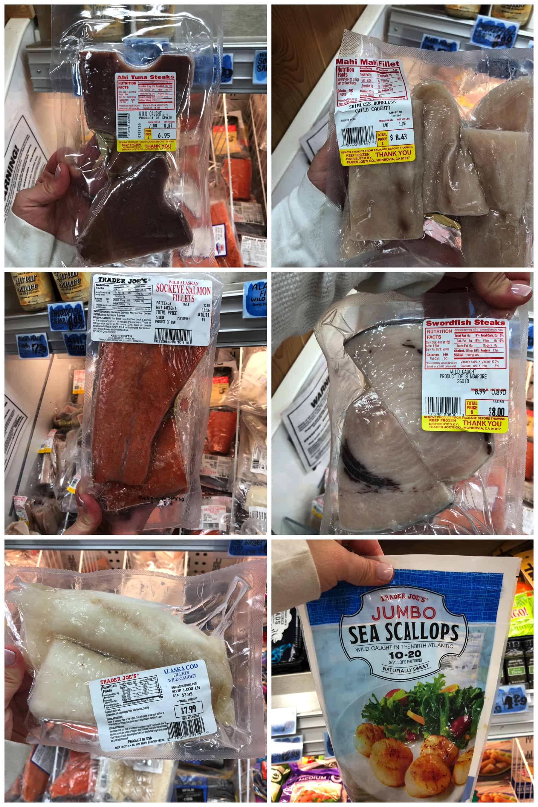 frozen seafood at Trader joe's