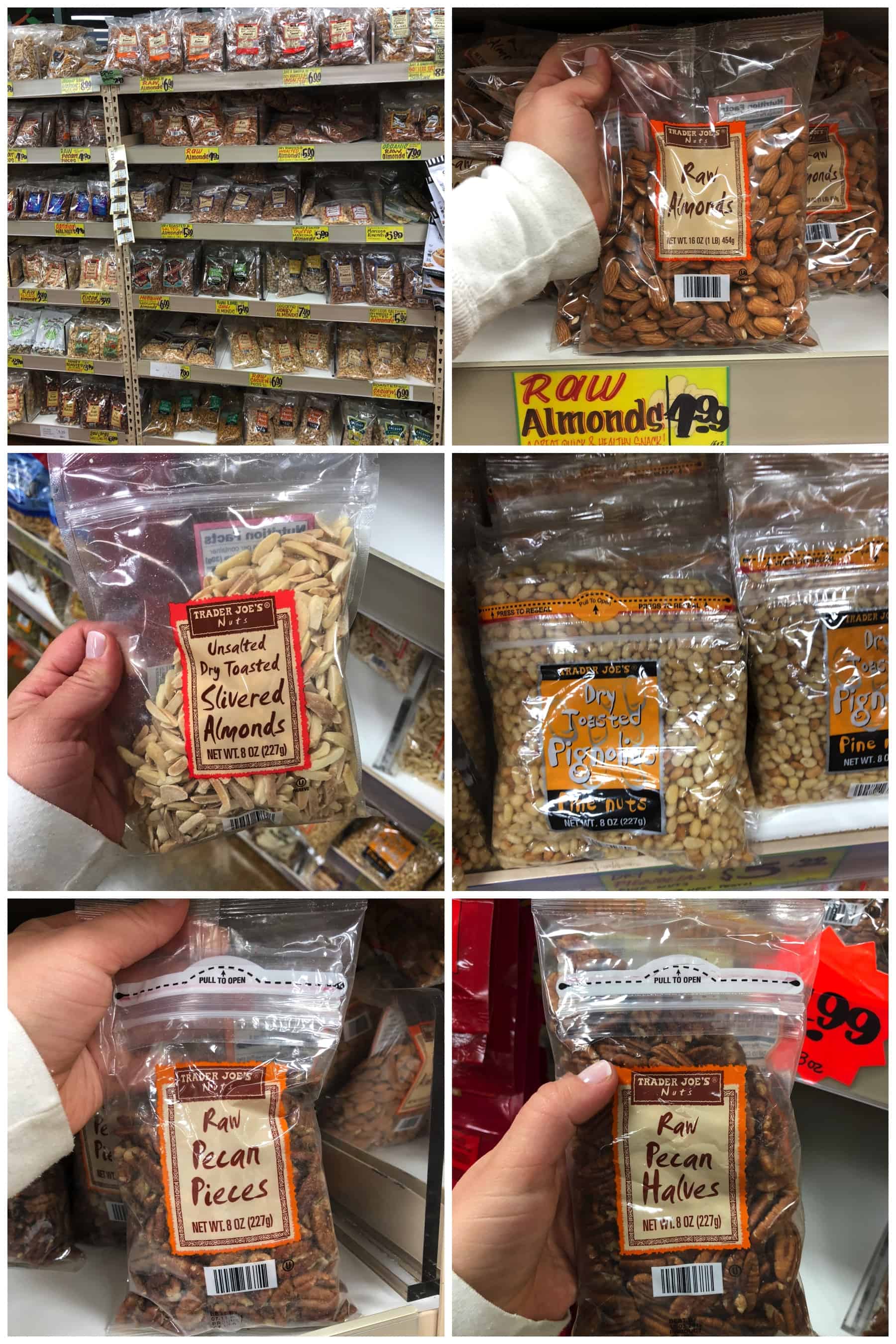 photos of bags of nuts and seeds 