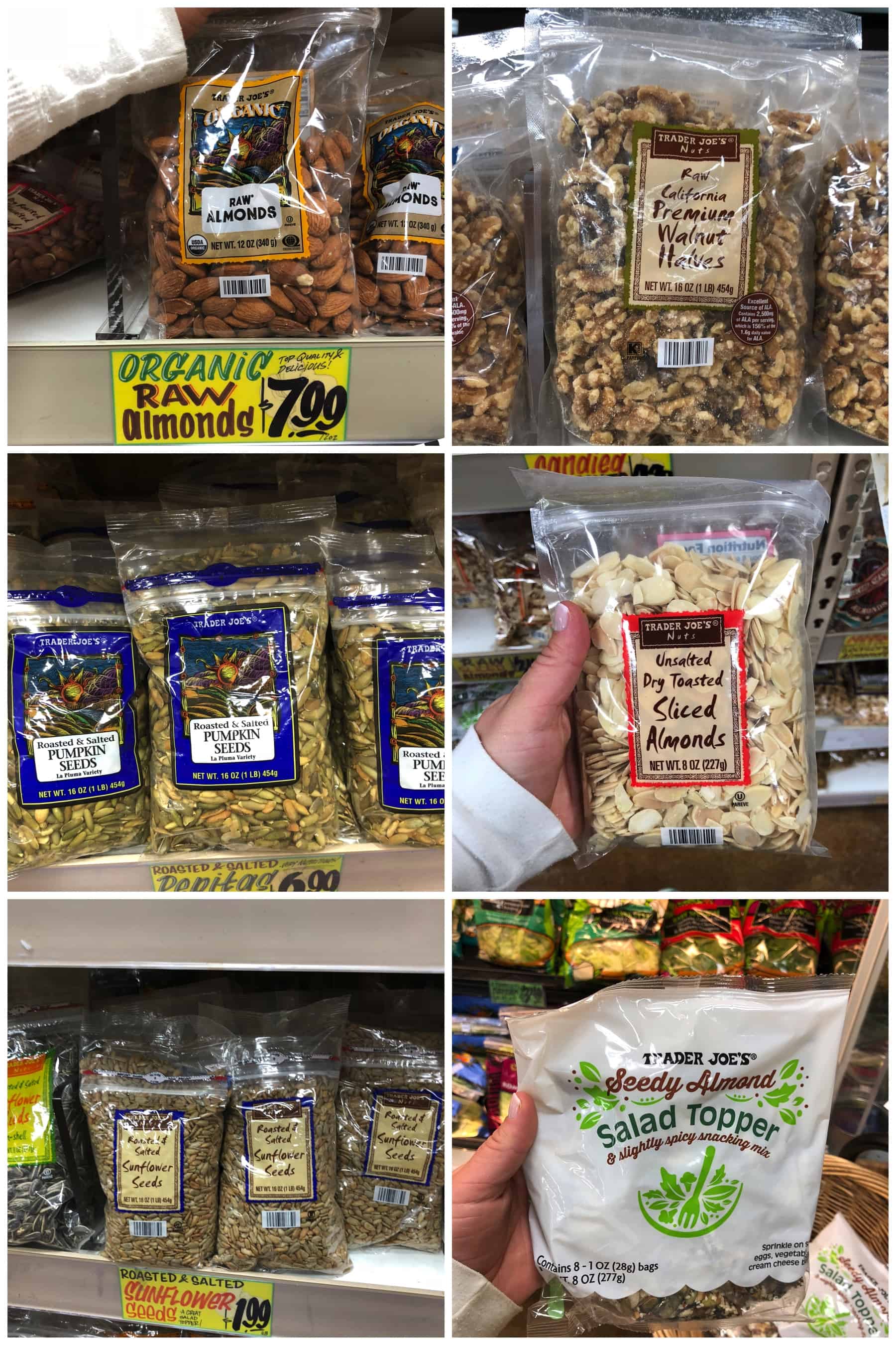 nuts and seeds found at trader joe's