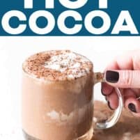 pinterest image of keto hot chocolate