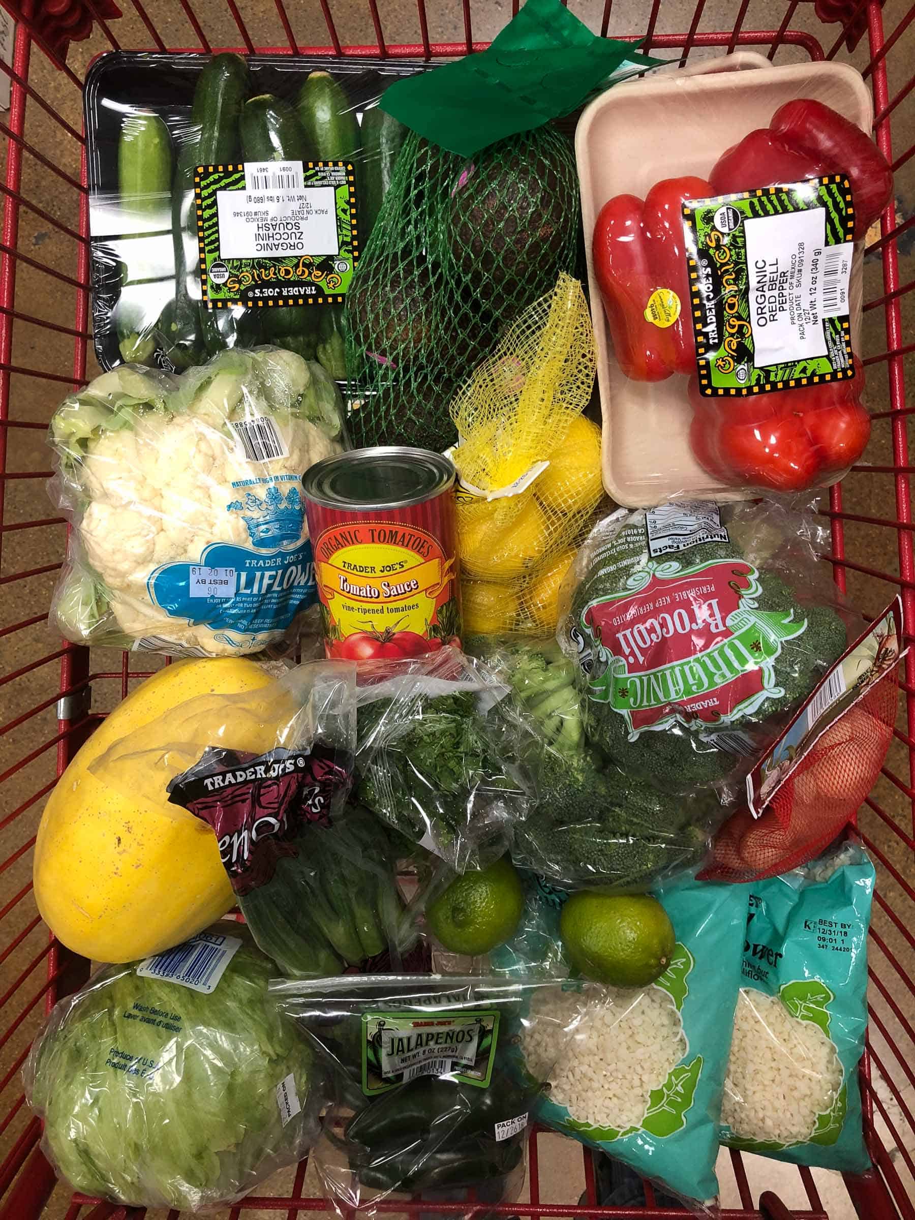 Trader Joe's Whole30 Grocery Cart Haul