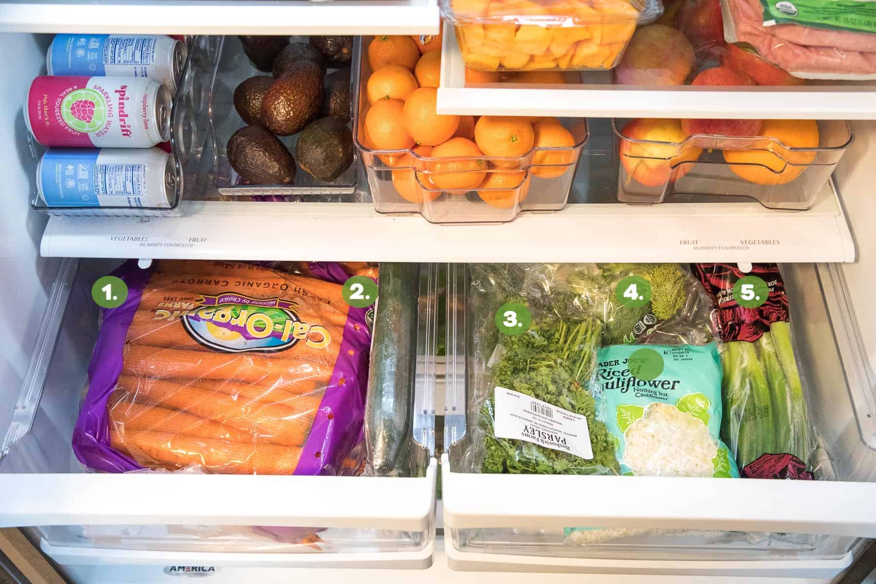 a whole30 stocked refrigerator