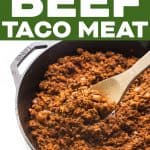 pinterest pin of ground taco meat