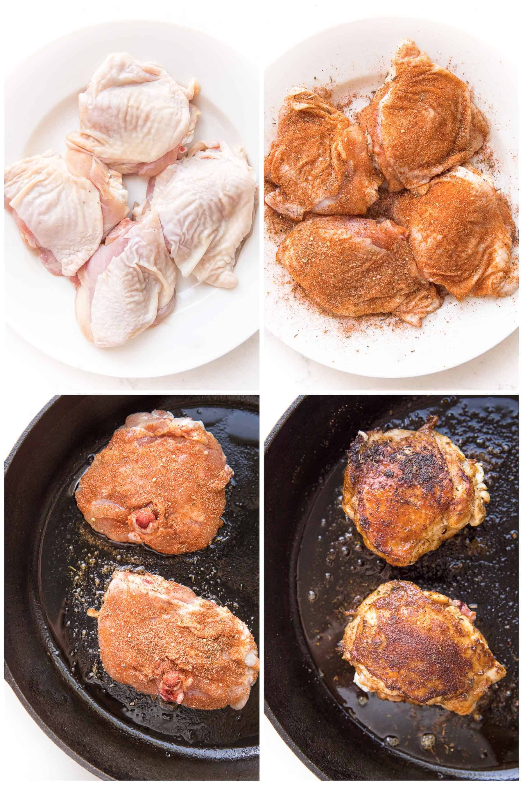 steps to making cajun chicken thighs