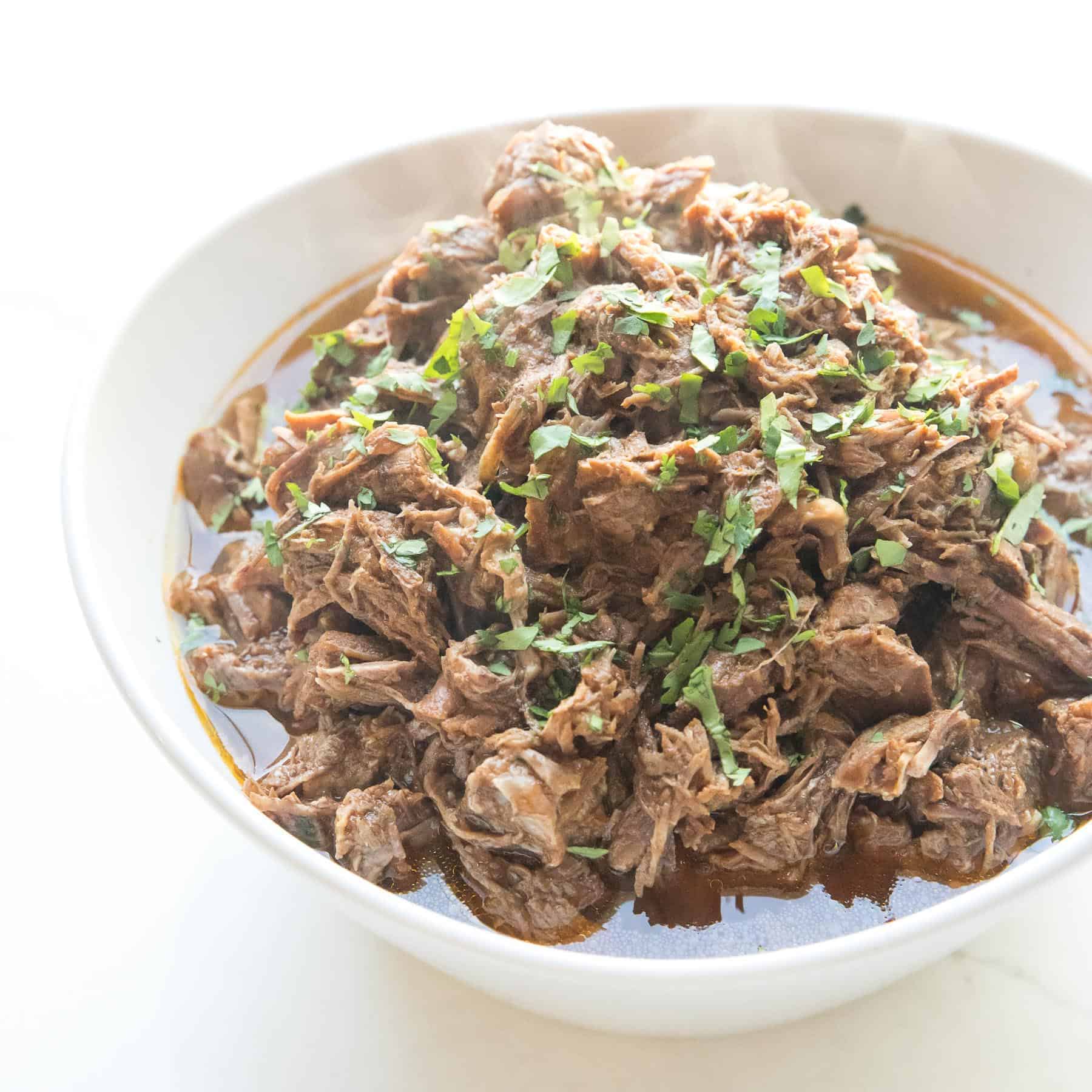 barbacoa in a white bowl