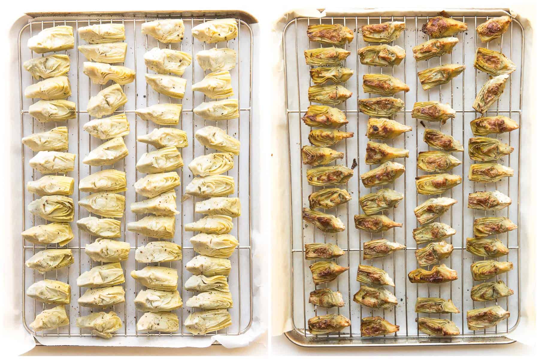 steps to roasting frozen artichoke hearts
