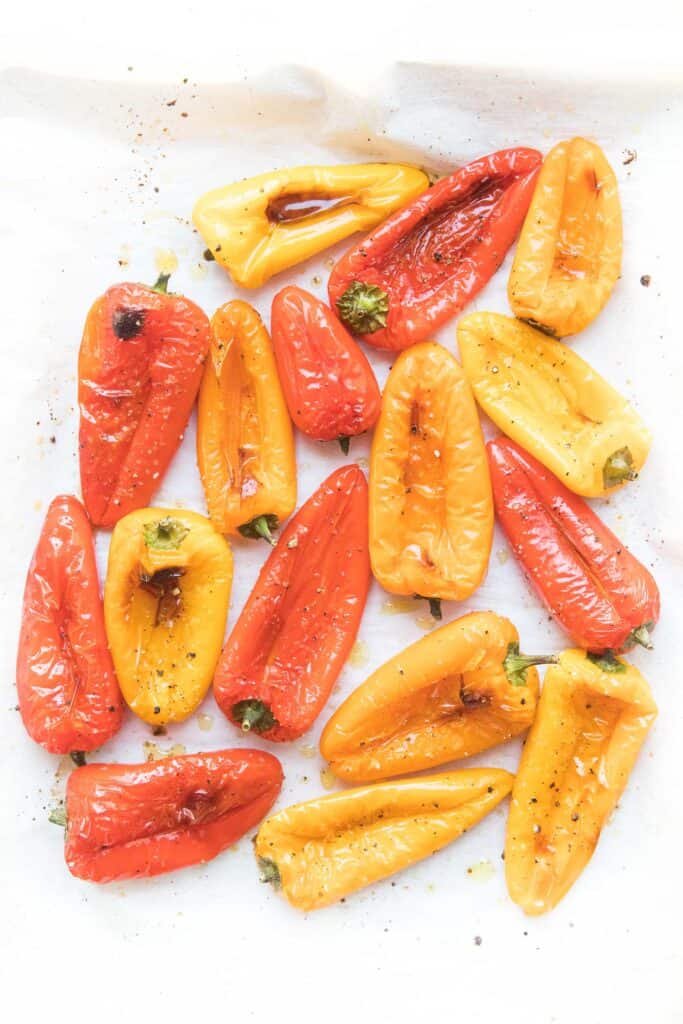 Whole30 + Keto Roasted Mini Bell Peppers - Tastes Lovely