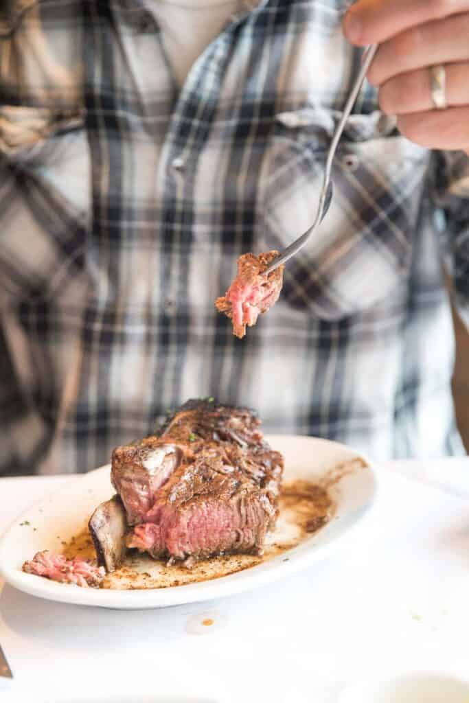 16 oz bone in filet mignon at ruth's chris steakhouse keto friendly menu