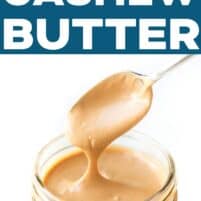 a pinterest image for cashew butter