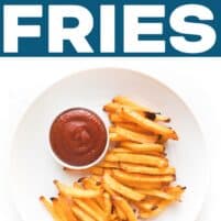 pinterest image of low carb keto french fries