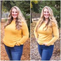 Side by Side Before + After Weight Loss Transformation