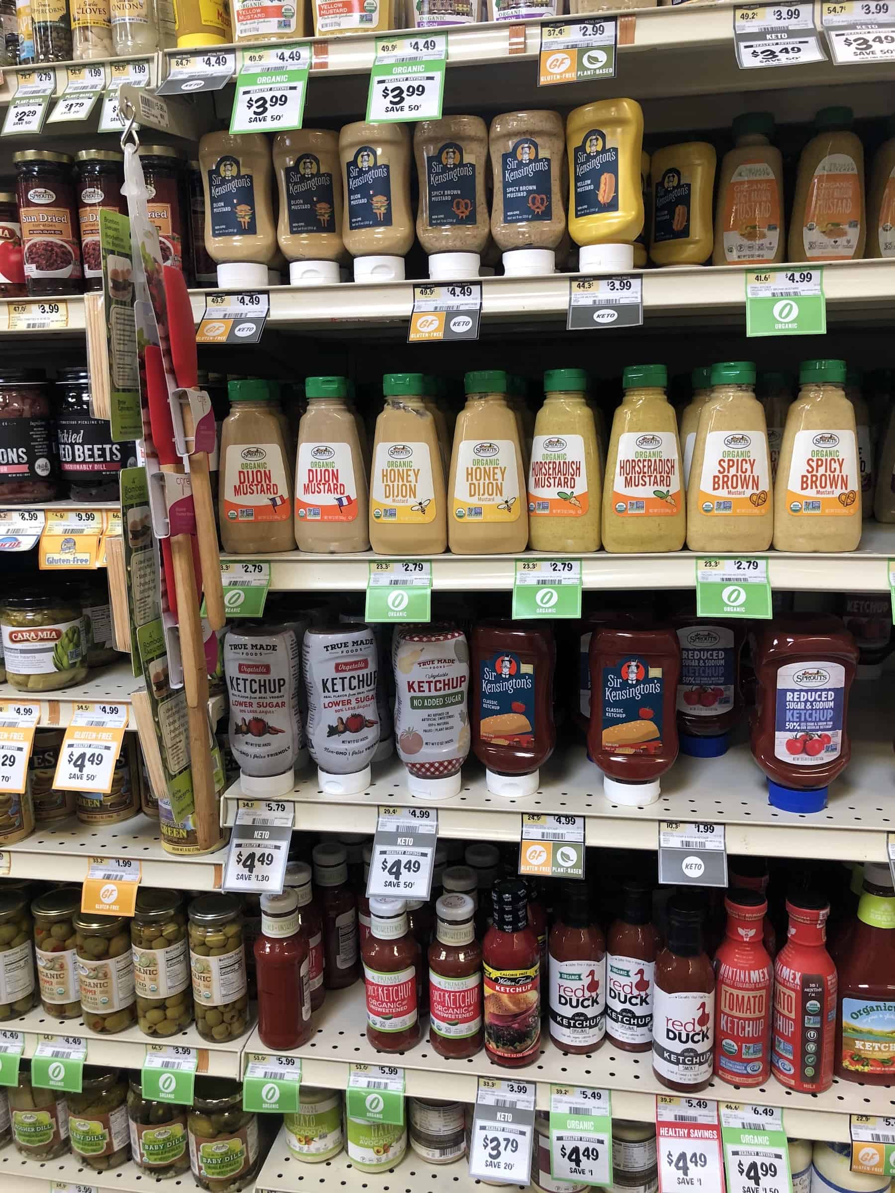 condiments at sprouts