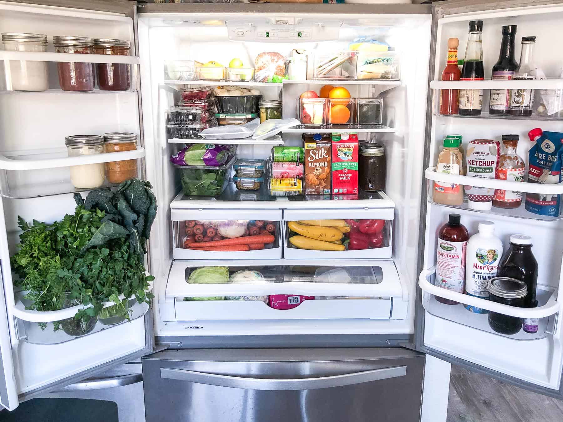 whole30 keto stocked refrigerator