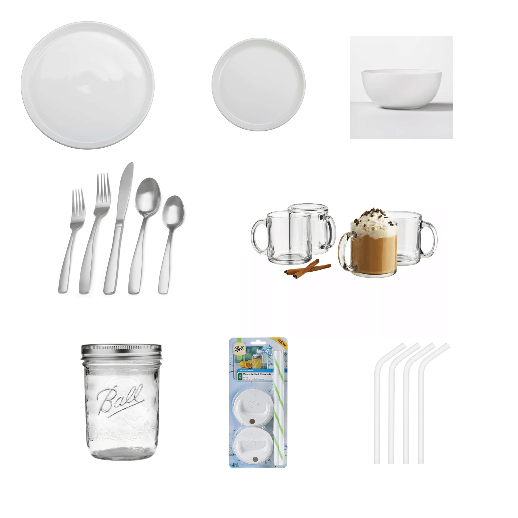 dishes and cutlery