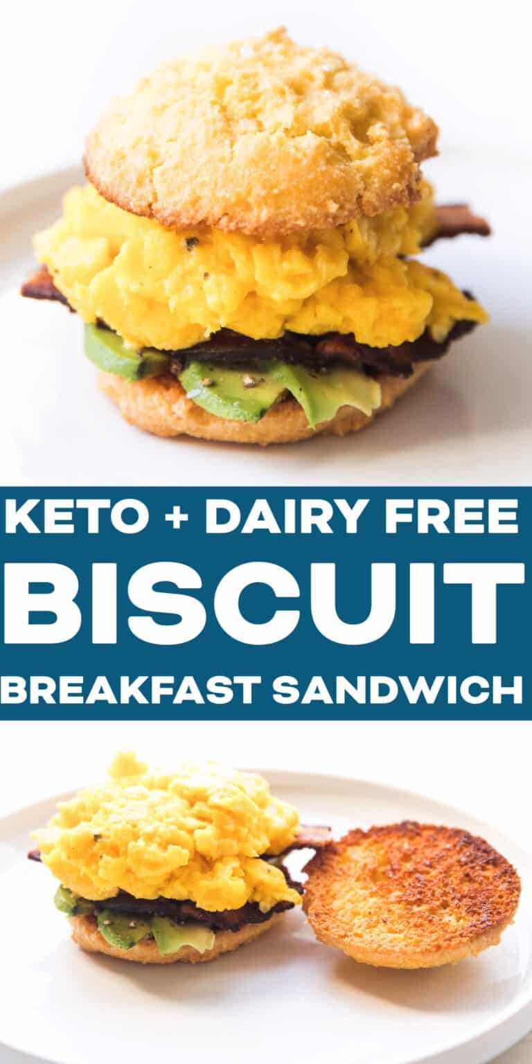 Keto Biscuit Breakfast Sandwich - Tastes Lovely
