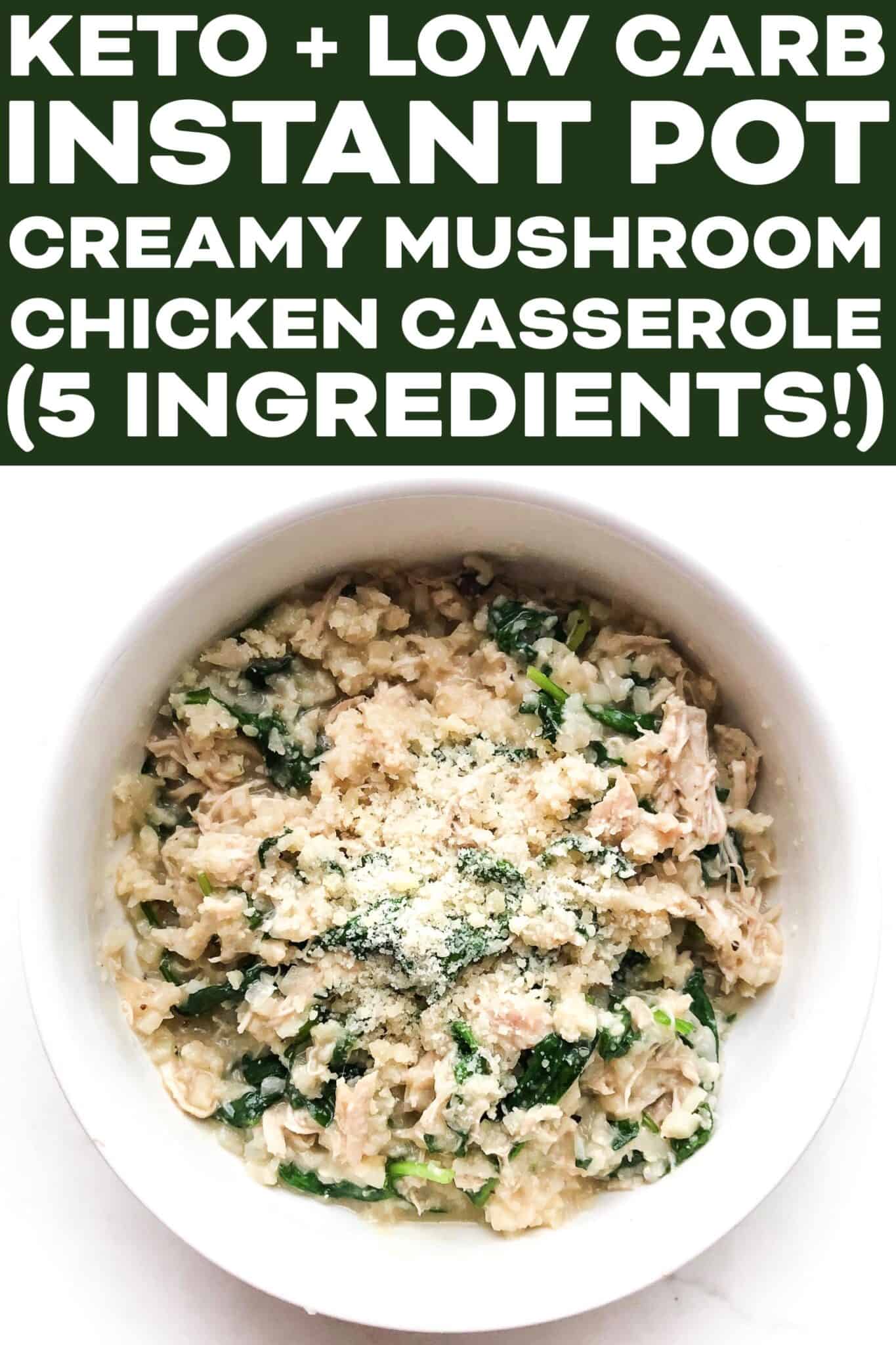 Instant Pot Keto Creamy Mushroom Chicken Casserole - Tastes Lovely