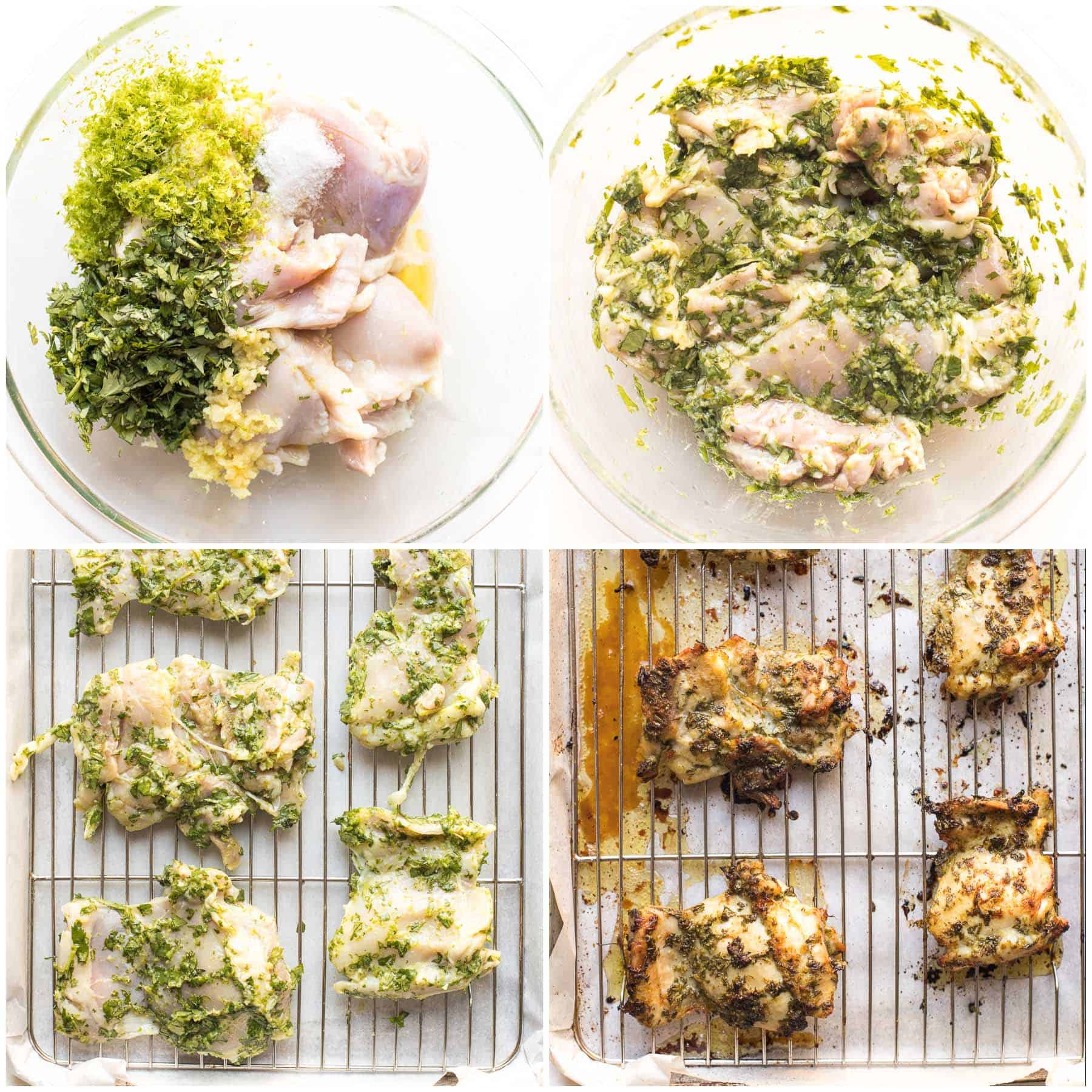 steps to making cilantro lime chicken thighs