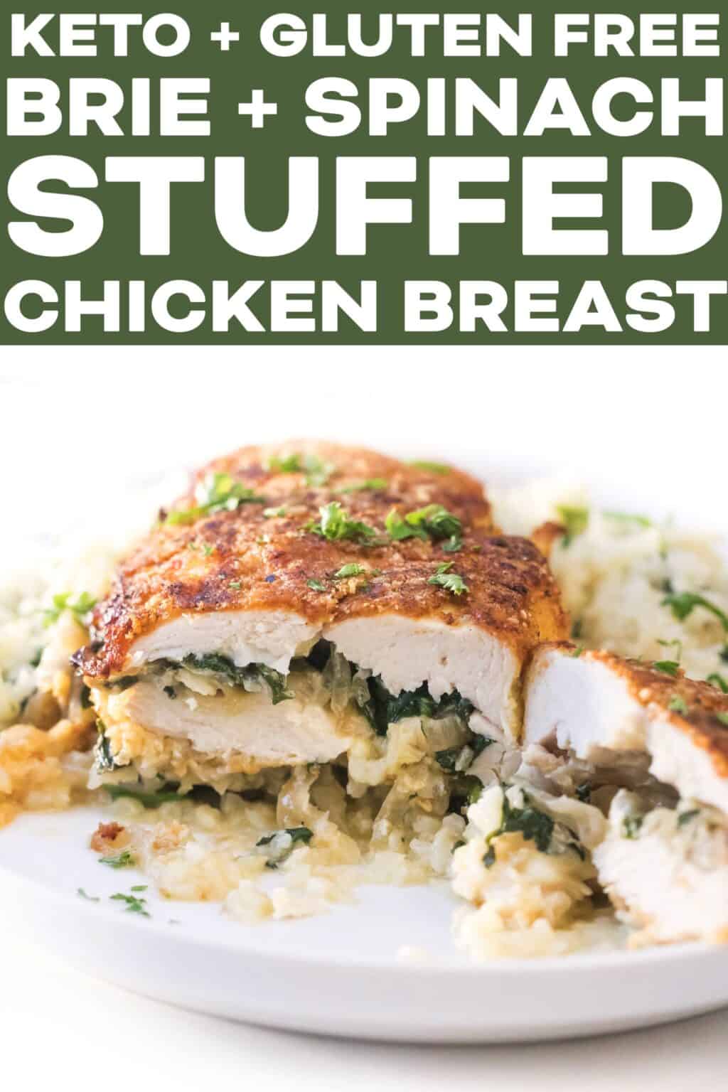 Keto Brie + Spinach Stuffed Chicken - Tastes Lovely