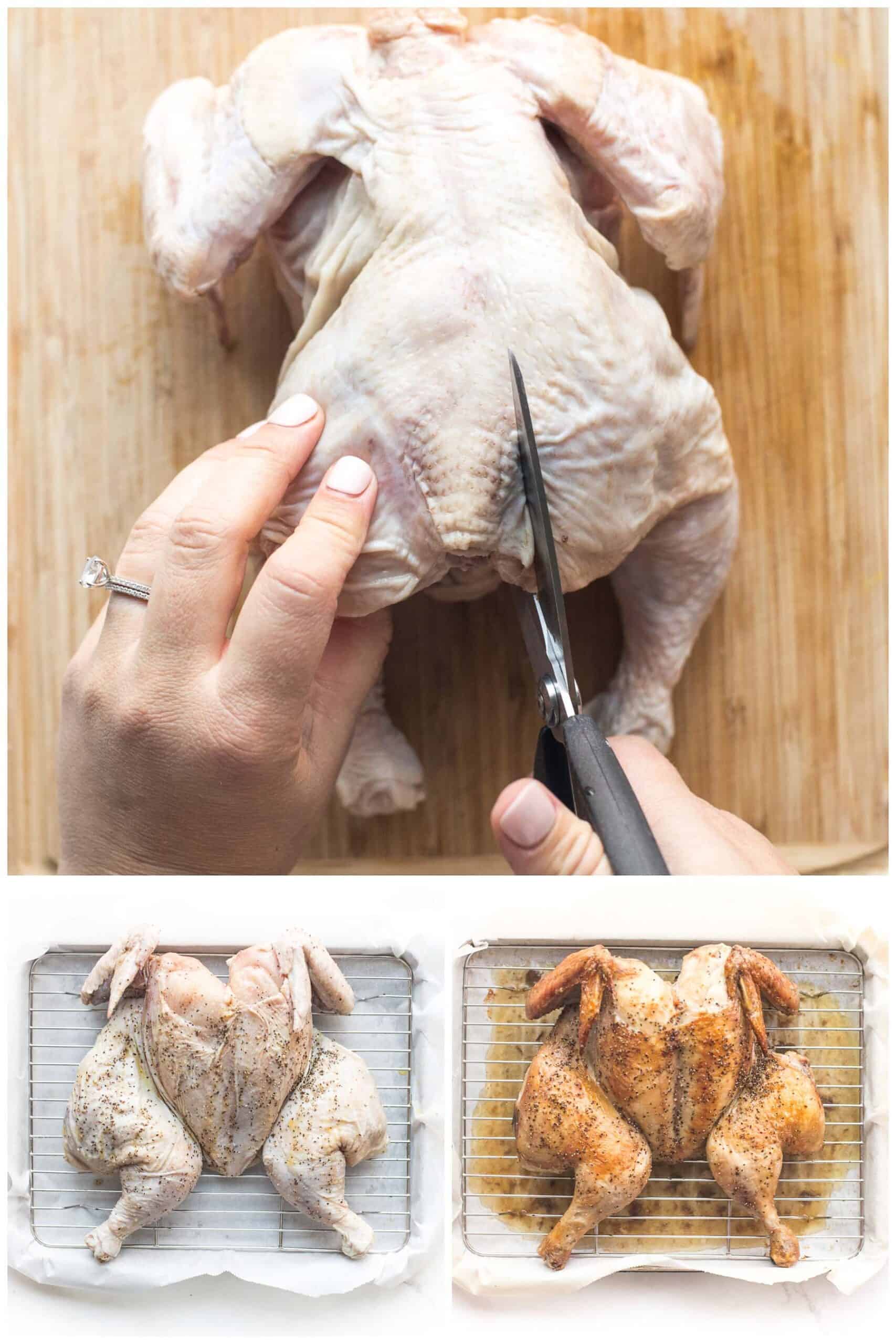 how to prepare a spatchcock chicken