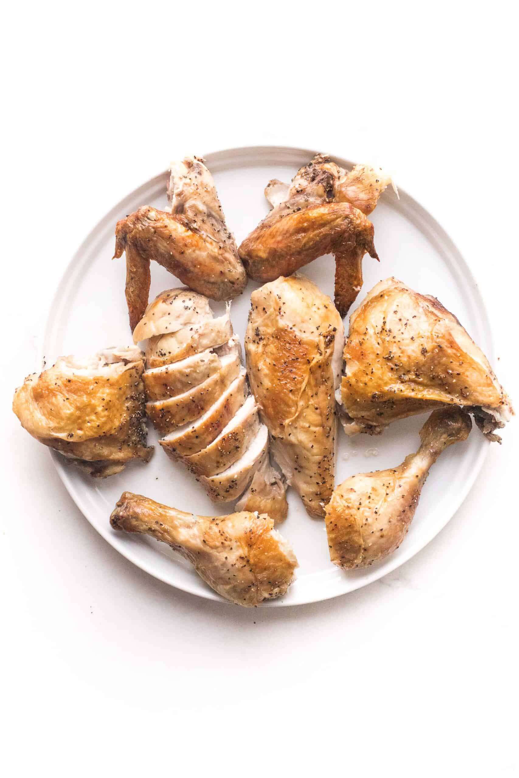 carved chicken in 8 pieces