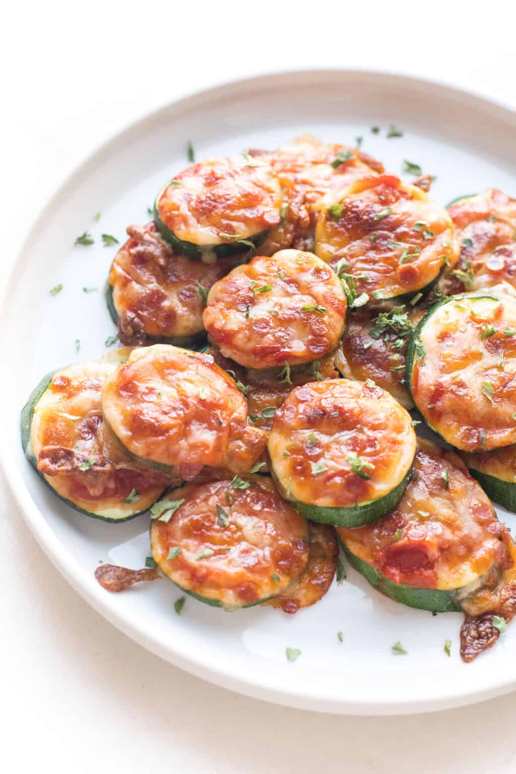 Low Carb Keto Snacks Zucchini Pizza Bites