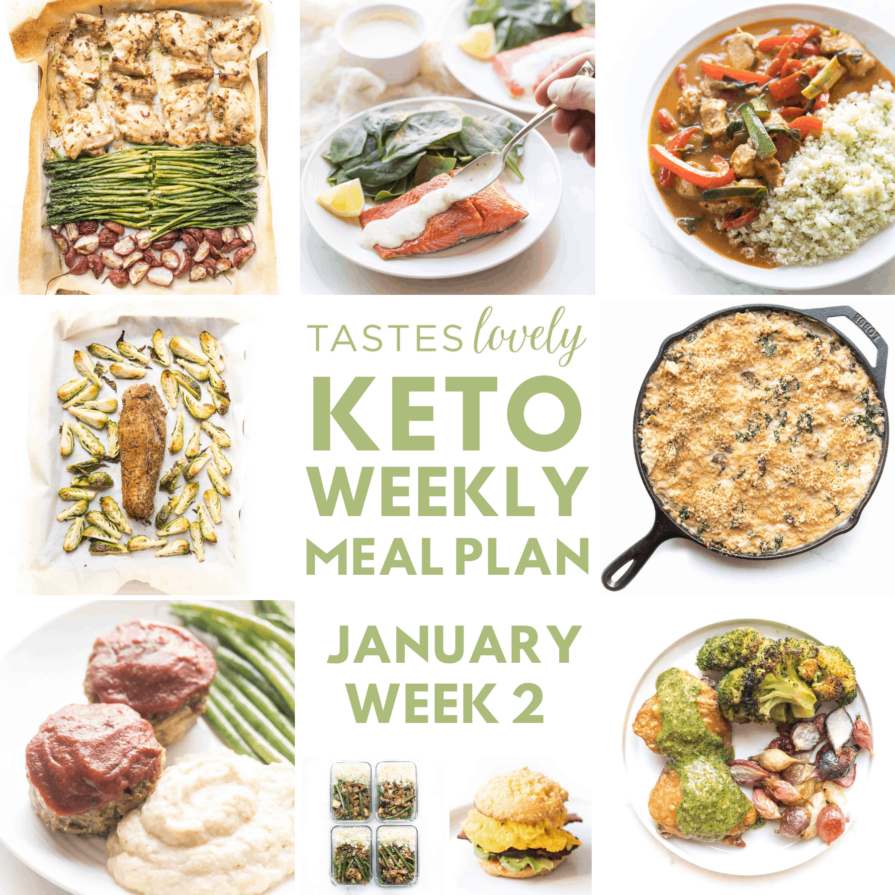 Keto Weekly Meal Plan January Week 2 Tastes Lovely
