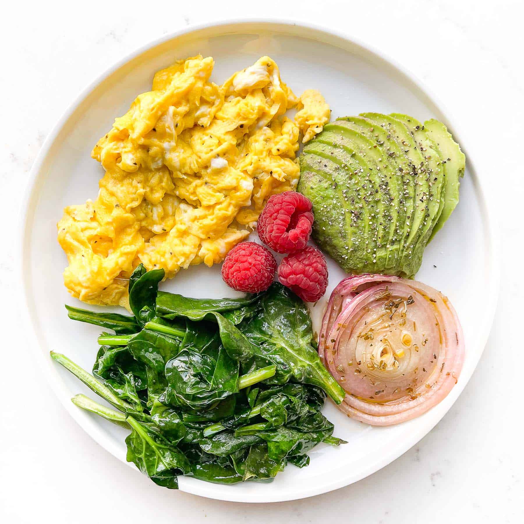 Keto Soft Scrambled Eggs With Spinach Marinated Onions Tastes Lovely Keto Soft Scrambled Eggs With Spinach Marinated Onions Tastes Lovely
