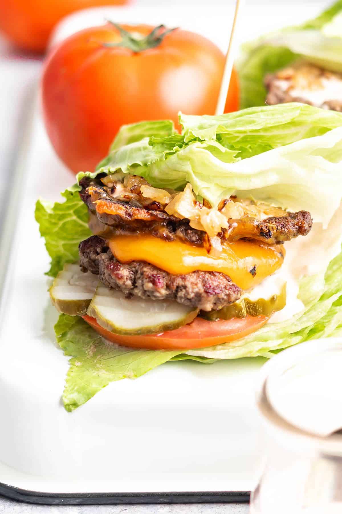 a low carb twist on and in and out burger