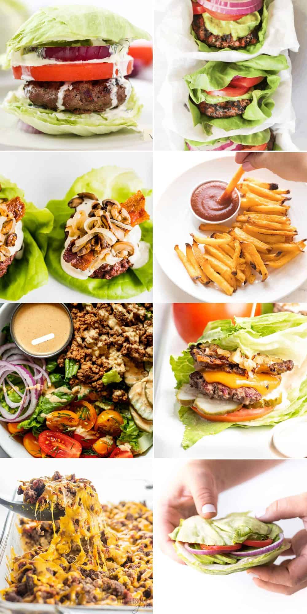 pinterest image of burger recipe ideas