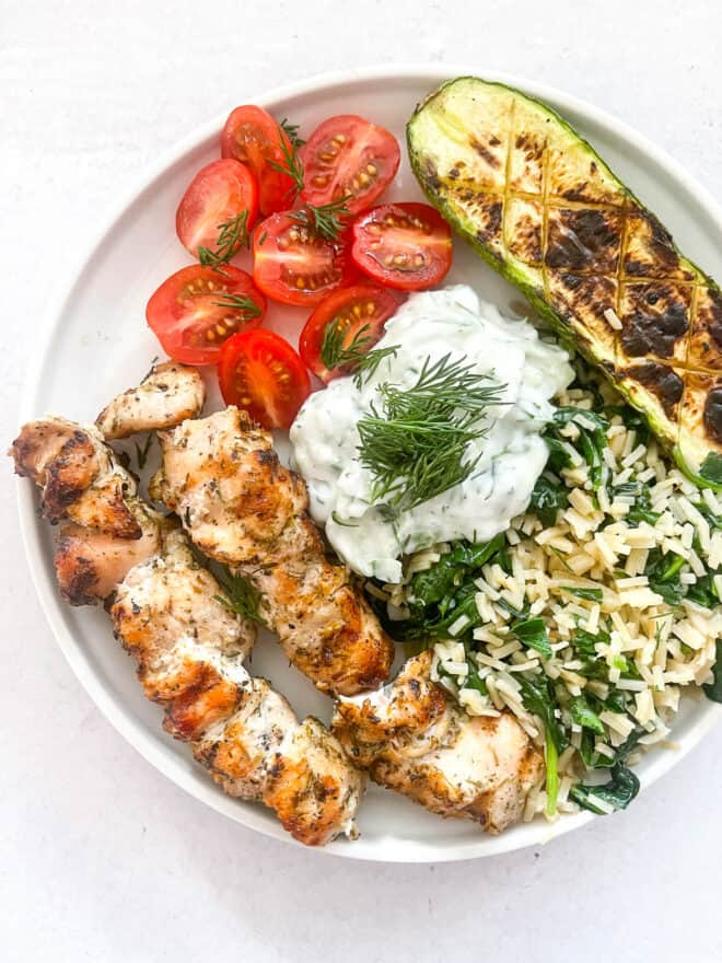 Keto Greek-Style Chicken Skewers