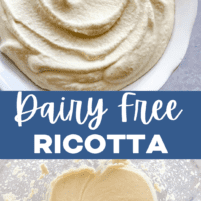 pinterest image for dairy free ricotta cheese