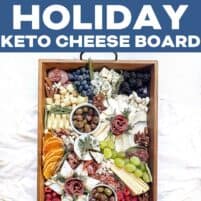 pinterest image of keto cheese board