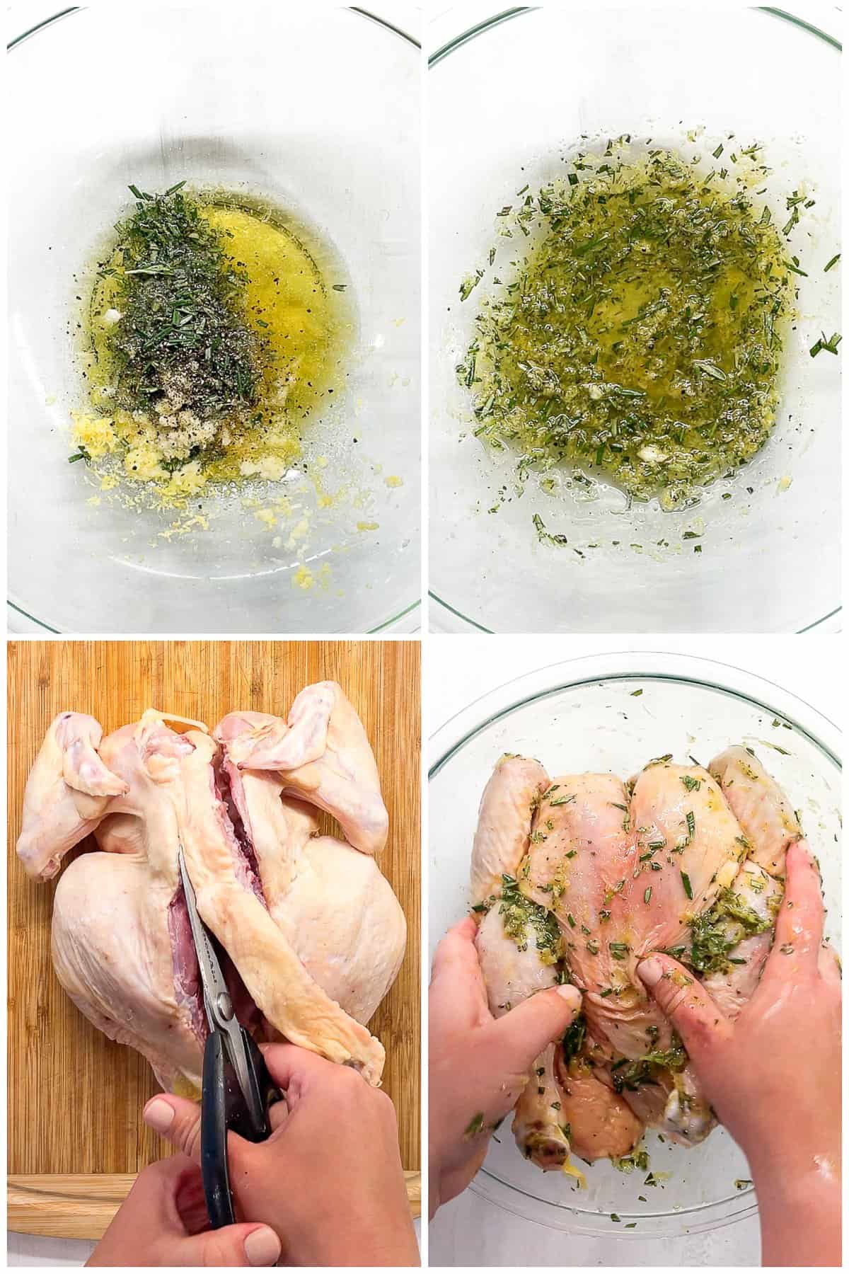 step by step photos for how to make this flattened chicken recipe
