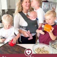 rescue recipes photo with a mom and her four sons