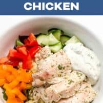 pinterest image for Greek Yogurt Chicken.