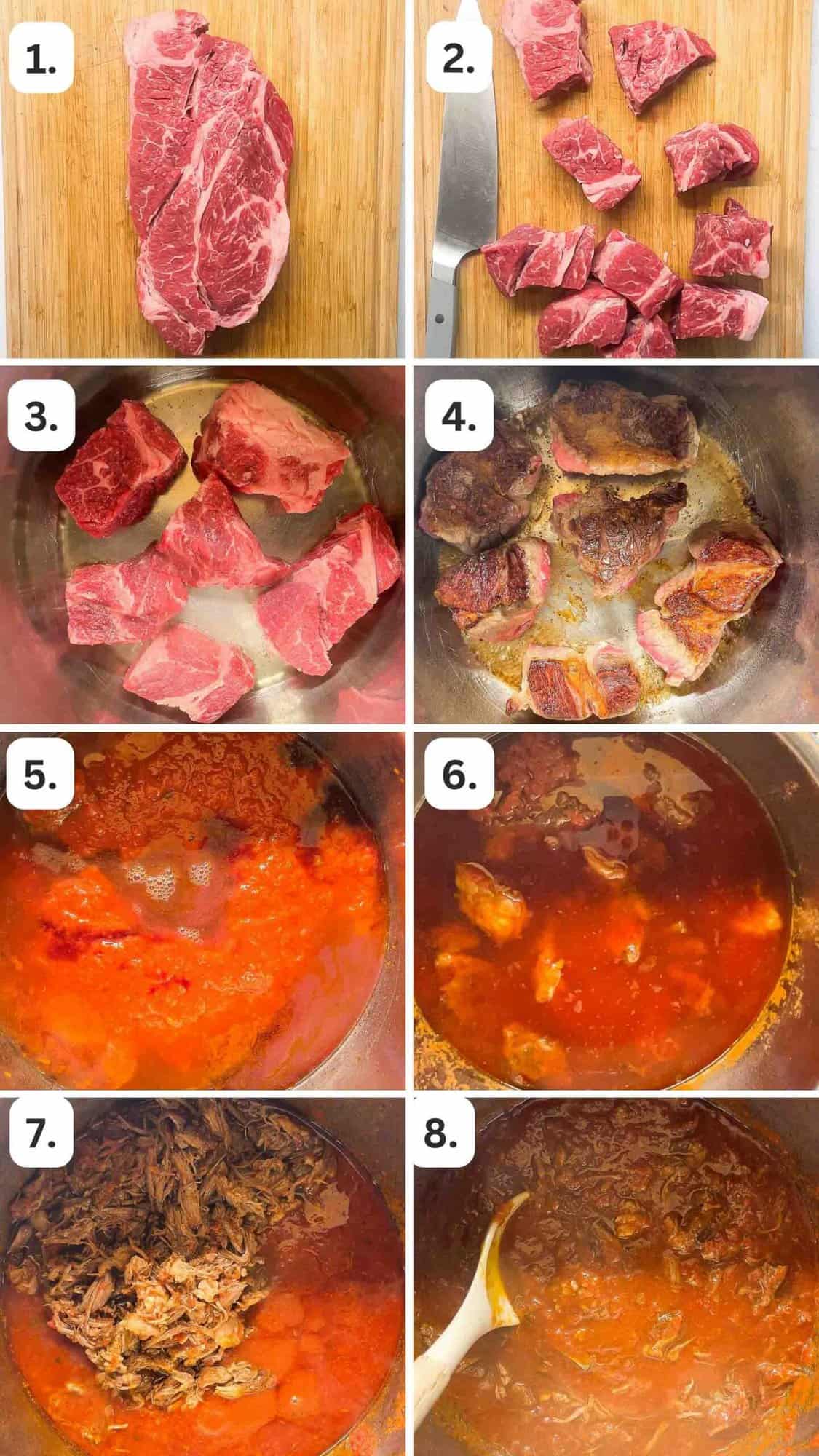 numbered step by step photos showing how to make this recipe