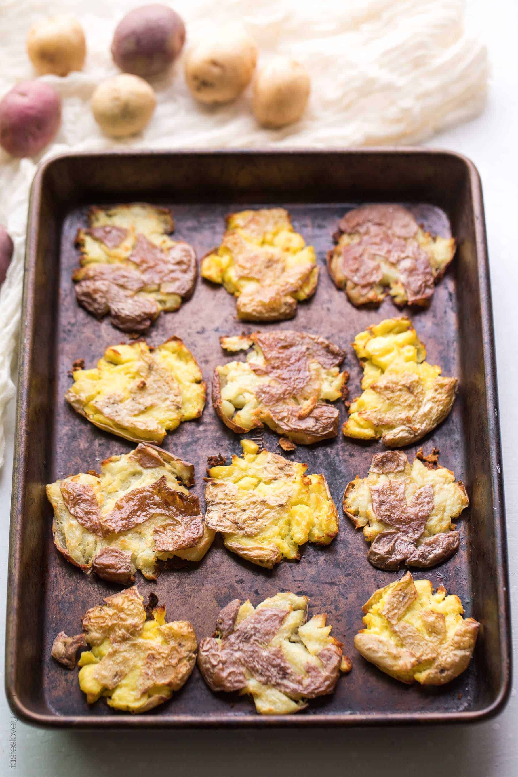 Crispy Smashed Potatoes - Beyond The Chicken Coop