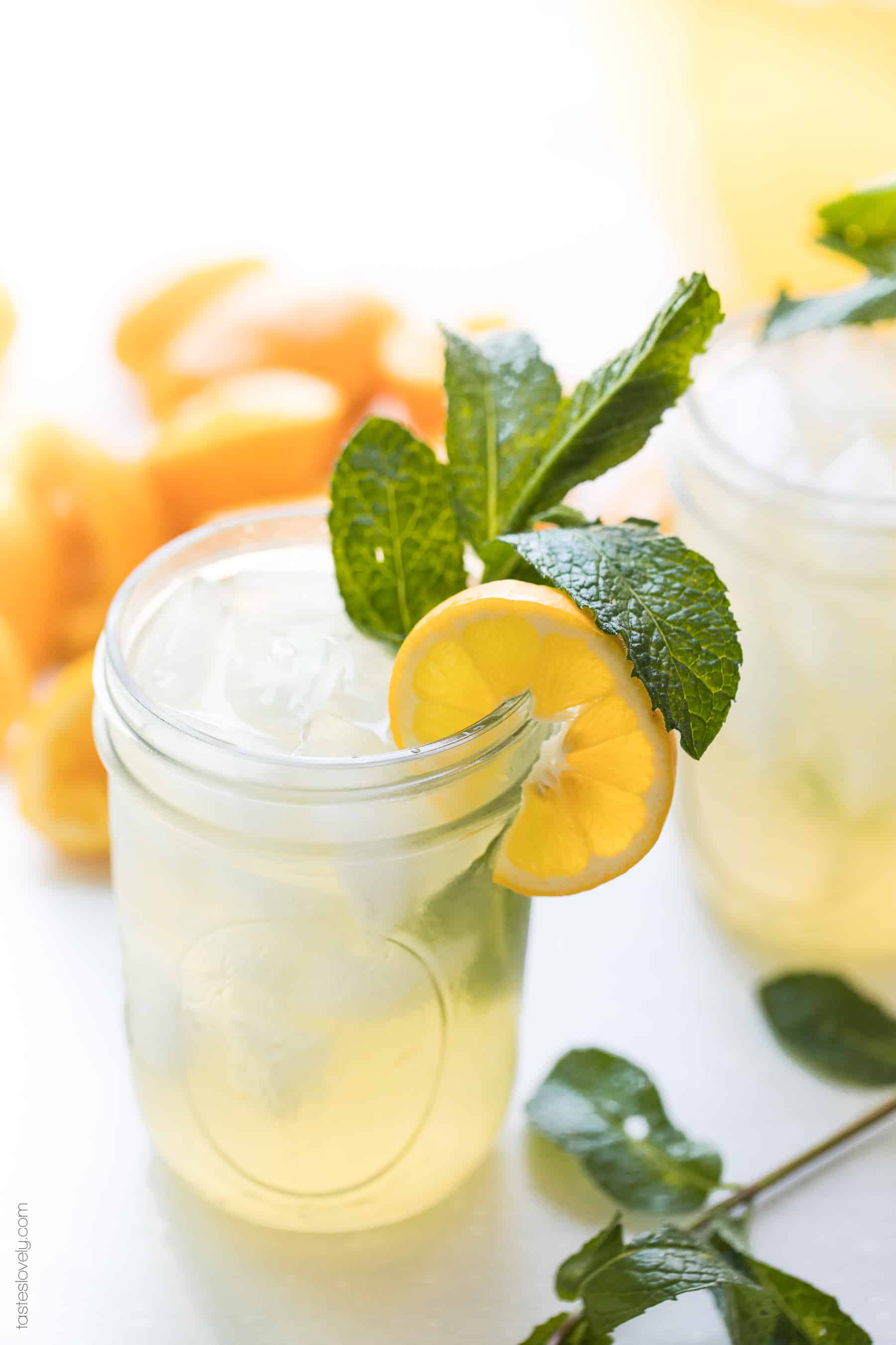 Healthier Paleo Lemonade - no refined sugar, sweetened with maple syrup!