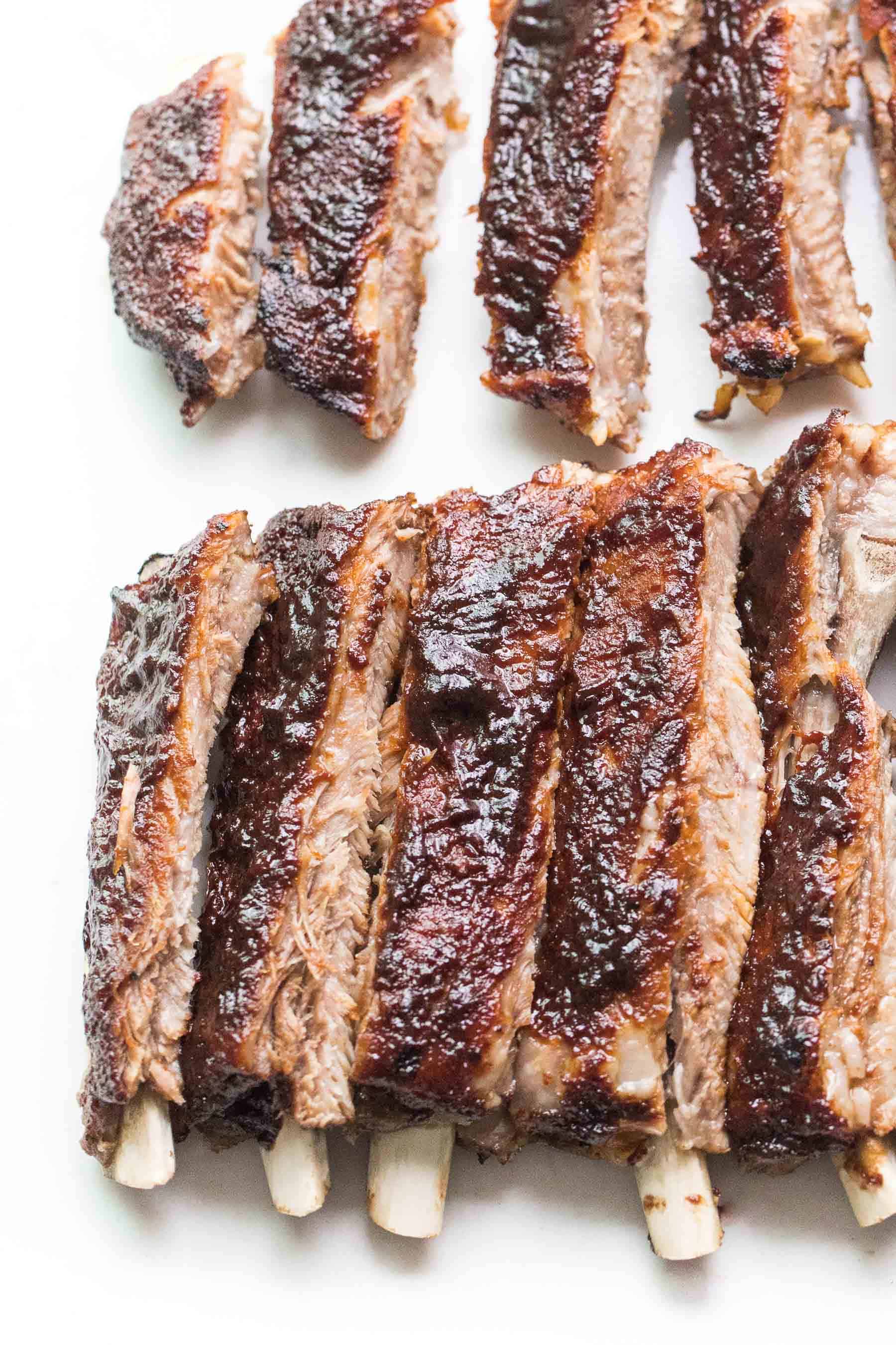 Ribs on a white background