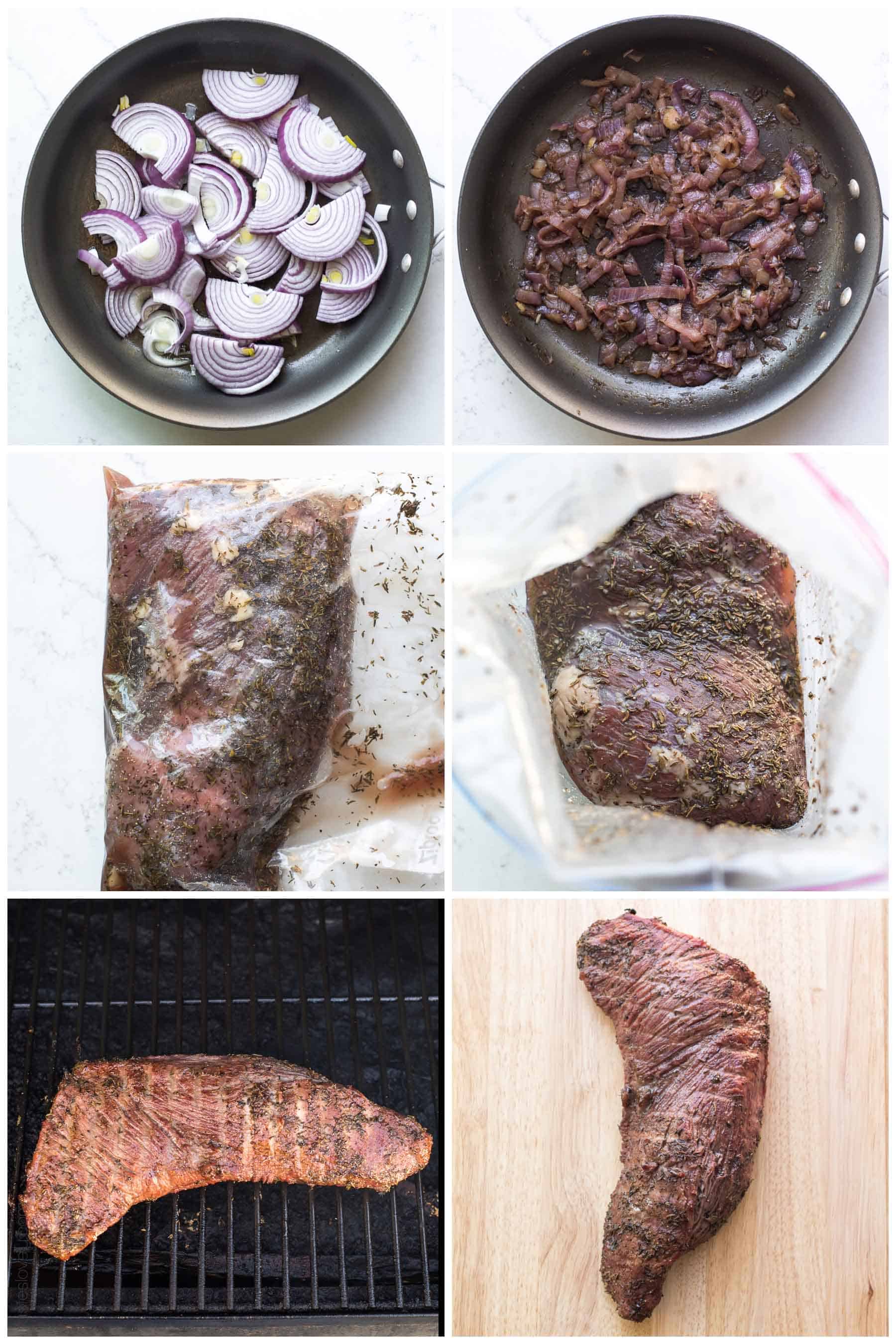 step by step photos showing how to make this tri tip marinade 