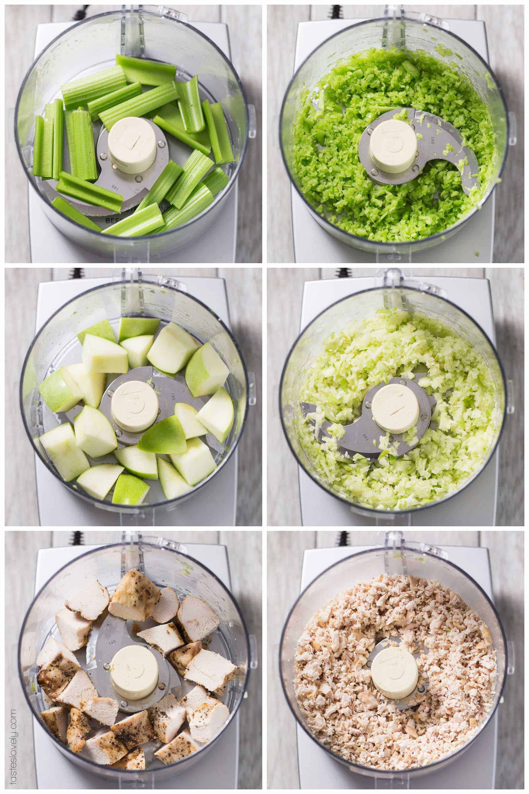 Green Apple & Cranberry Chicken Salad - a healthy make ahead lunch! Whole30, paleo, gluten free, dairy free, sugar free.