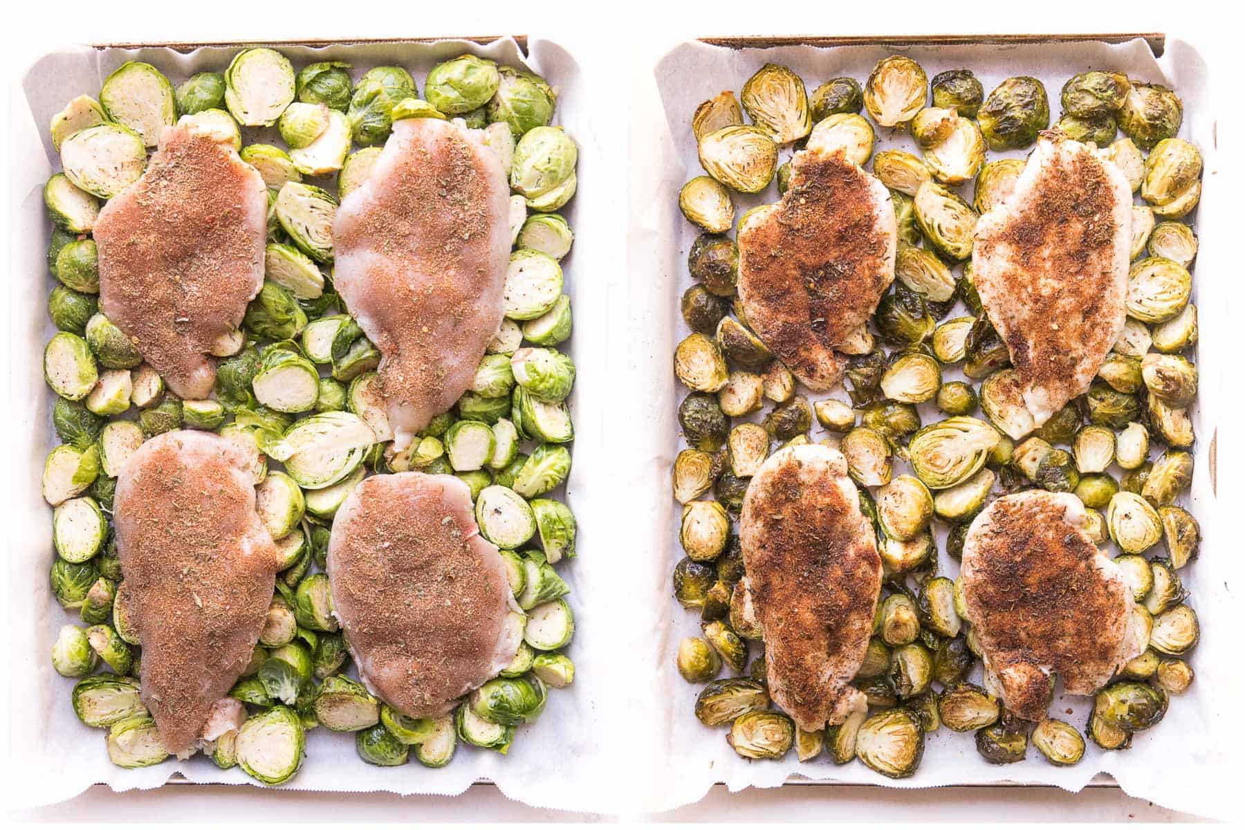 steps to making sheet pan jamaican jerk chicken