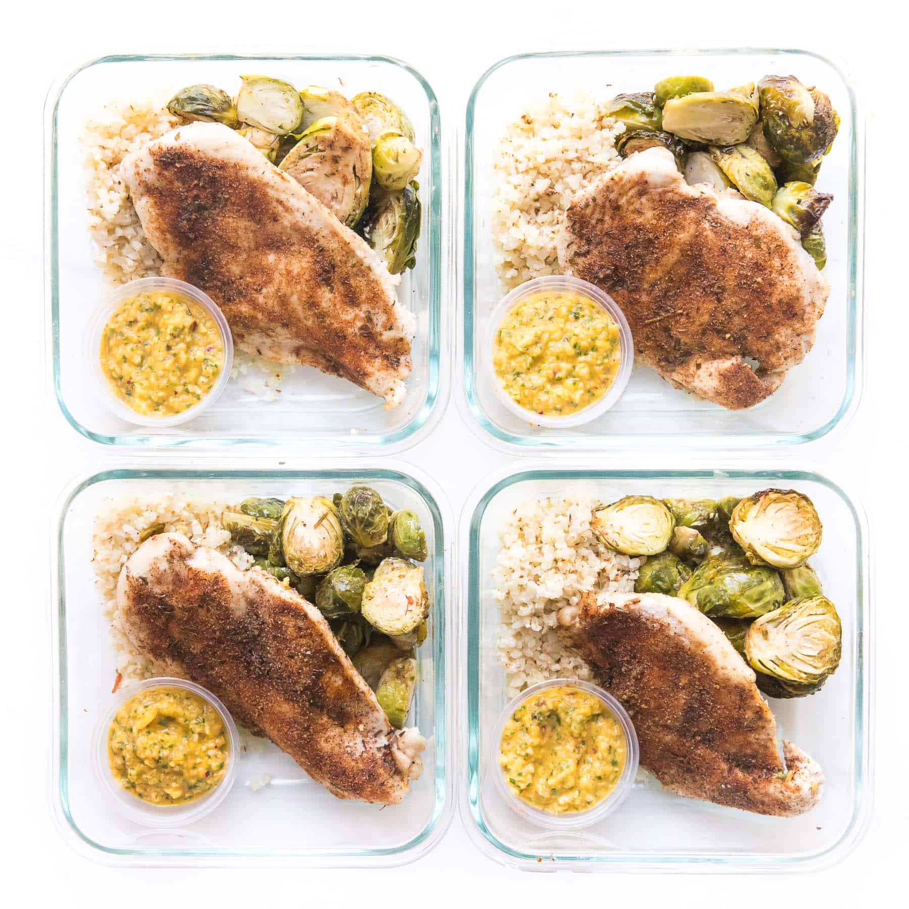 jamaican jerk chicken in meal prep containers