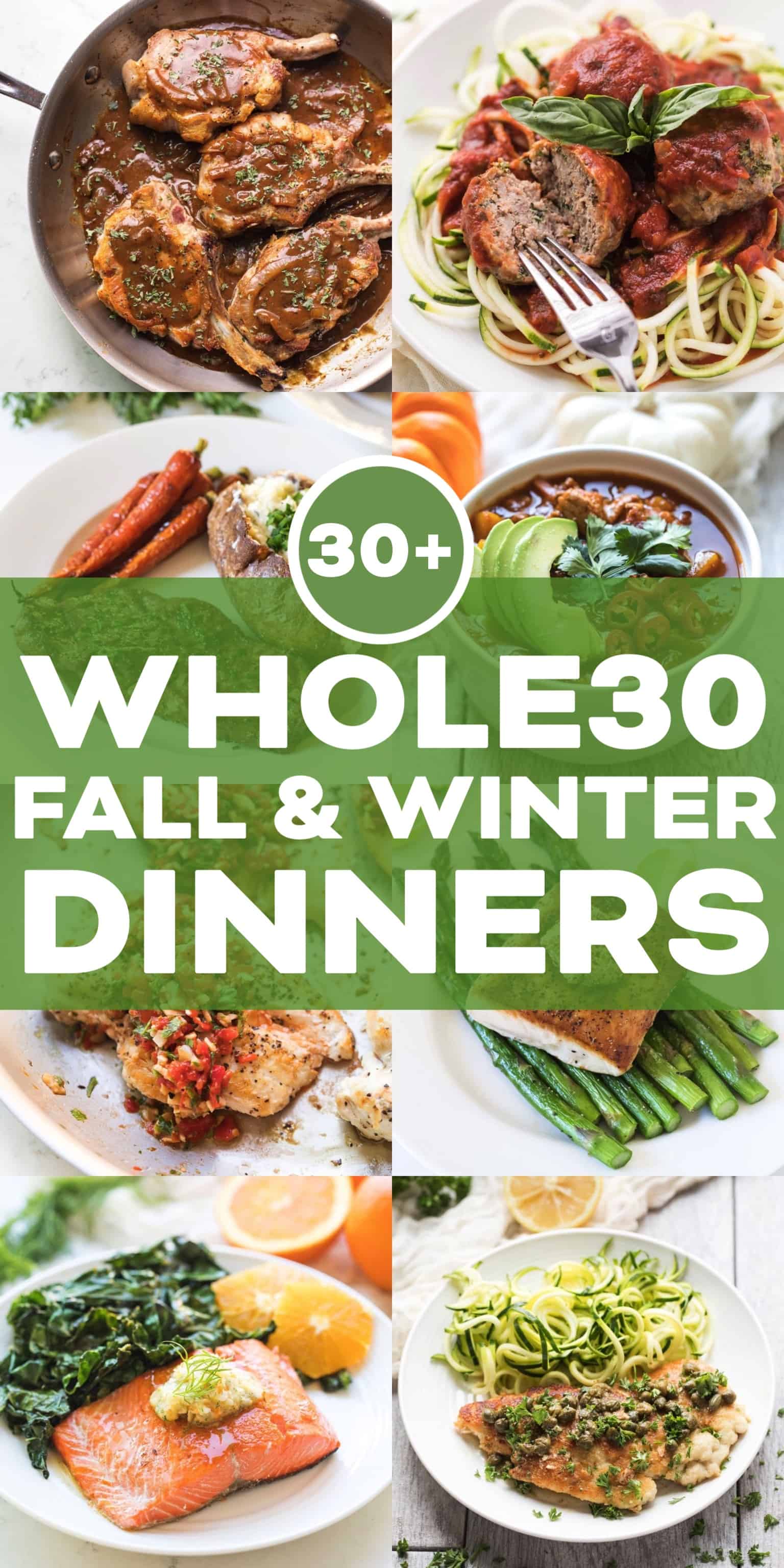 Whole30 dinner collage