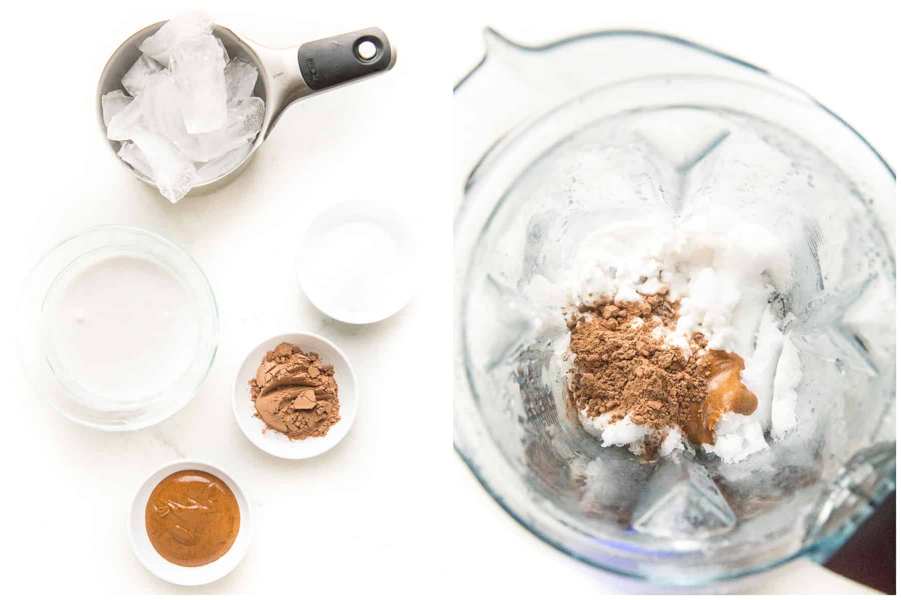 ingredients for chocolate frosty